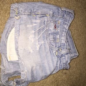 Hollister Blue Striped Shorts